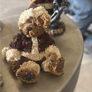 Boyds Bears Brown and Cream Textured Bear Sculpture